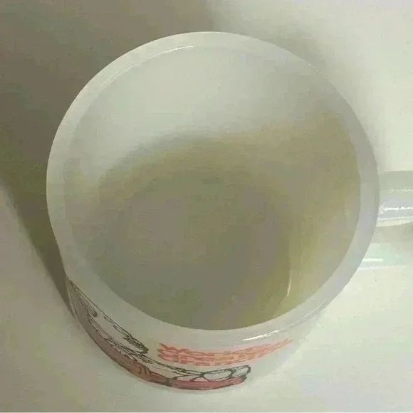 Set of 2 vintage Glasbake milk glass coffee mugs for grandma and grandpa - Picture 6 of 12